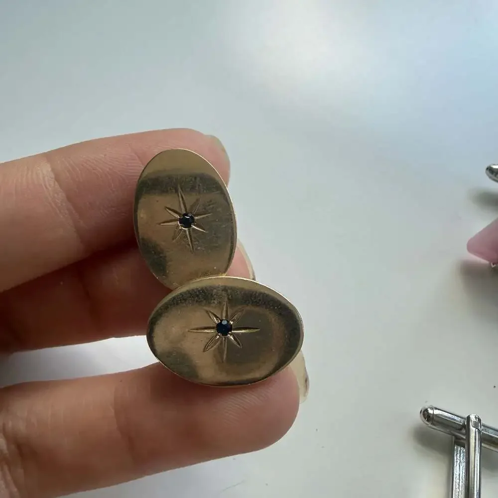 Vintage Assorted Men's Cufflinks and Tie Accessories Lot